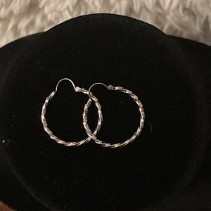 Silver hoop earrings